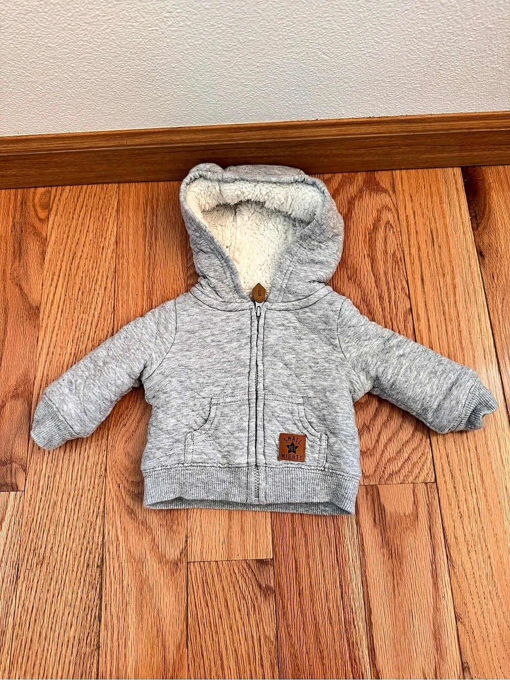 Simple Joys by Carter’s Baby Gray Sherpa Lined Hooded Jacket